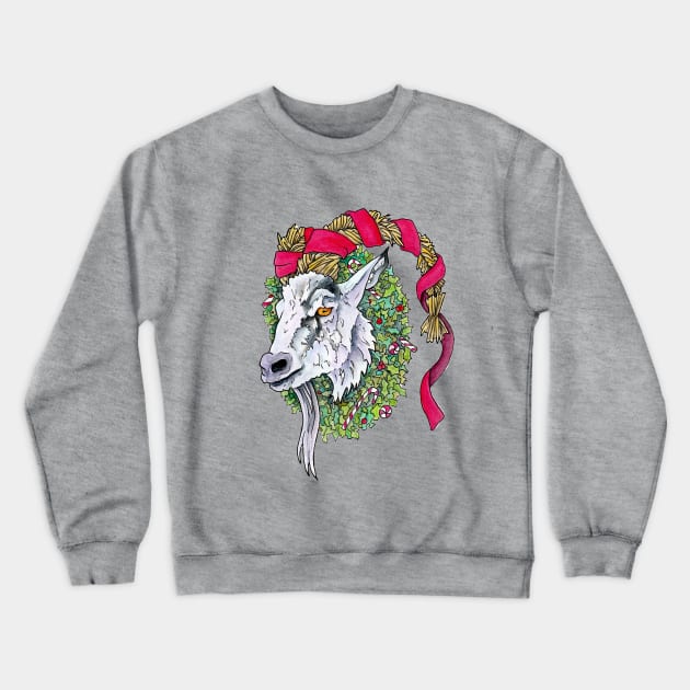 Yule Goat Crewneck Sweatshirt by Reel Fun Studios